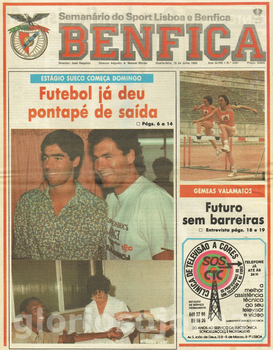 jornal o benfica 2491 1990-07-18